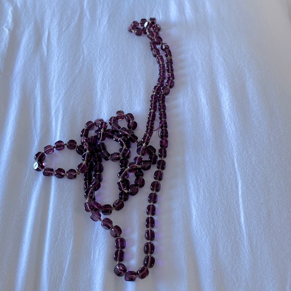 Long amethyst necklace